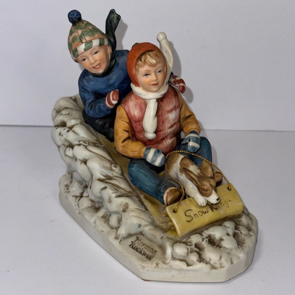 1981 Norman Rockwell "Downhill Racer" Porcelain Figurine